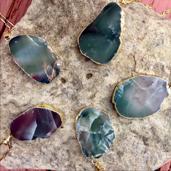 🔴2 for $20 Natural Jasper Stone Necklace - Picture 2 of 5